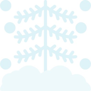 Kar Tanesi kış simgesi düz stil