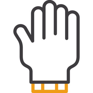 eldiven simgesi vektör illüstrasyonu