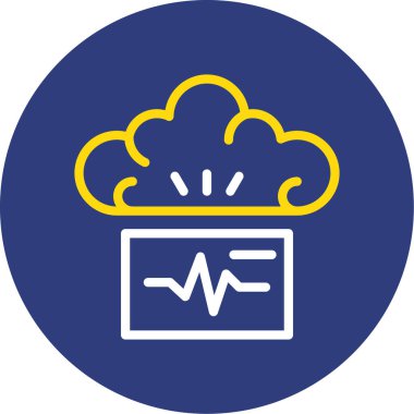 Bulut simgesi vektör illüstrasyonu