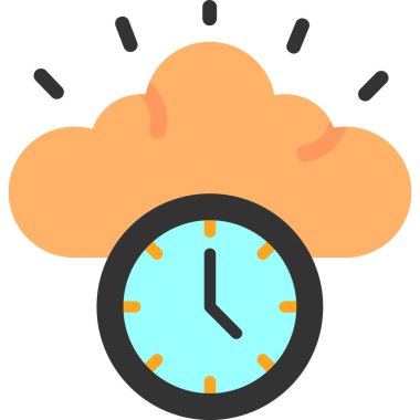 saat düz vektör simgesi