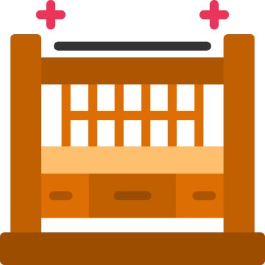 yatak ikonu vektör illüstrasyonu