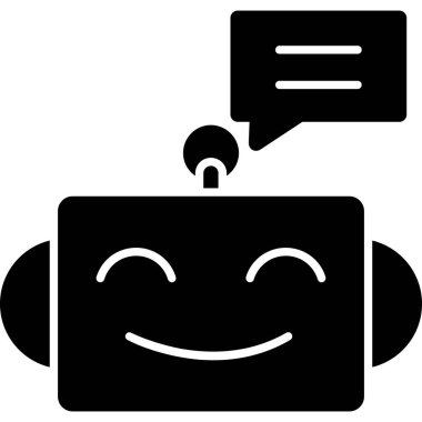 Konuş. Web simgesi basit illüstrasyon