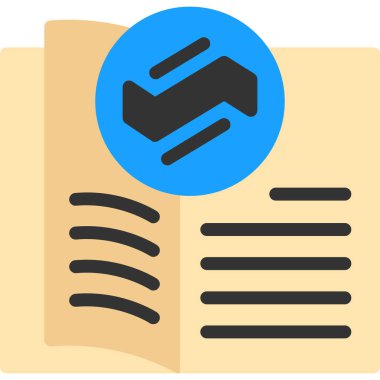 Kitap. Web simgesi basit illüstrasyon