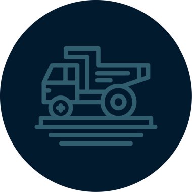 Kamyon simgesinin vektör illüstrasyonu