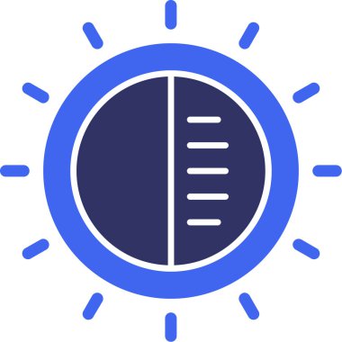 Güneş. Web simgesi basit illüstrasyon