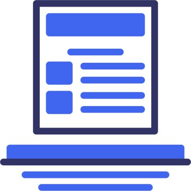 Bilgisayar. Web simgesi basit illüstrasyon