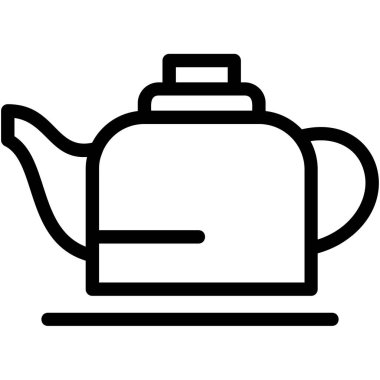 Çaydanlık. Web simgesi basit tasarım