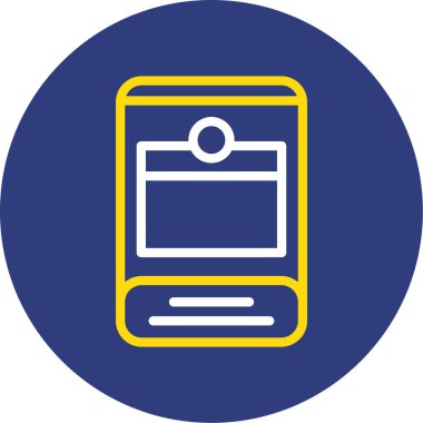 Cep telefonu simgesinin vektör illüstrasyonu