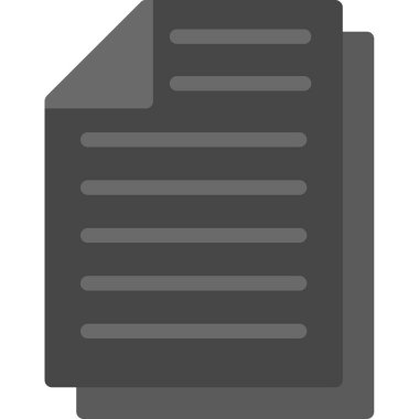 Kağıt düz simge, vektör illüstrasyonu