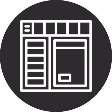 Web tasarım vektör çizgisi simgesi,