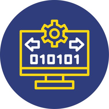 Bilgisayar ekranı. Web simgesi basit illüstrasyon