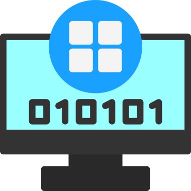 Bilgisayar. Web simgesi basit illüstrasyon