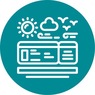 İnternet web simgesi, basit illüstrasyon