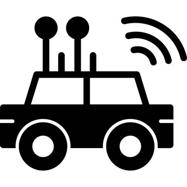 araba anten simgesi vektör illüstrasyonu