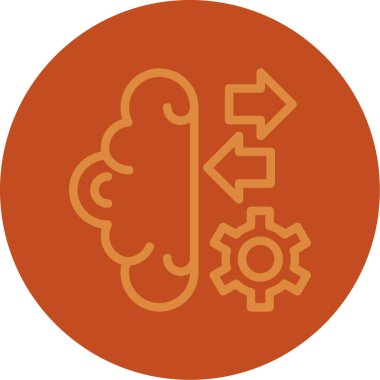 beyin ikonu vektör illüstrasyonu