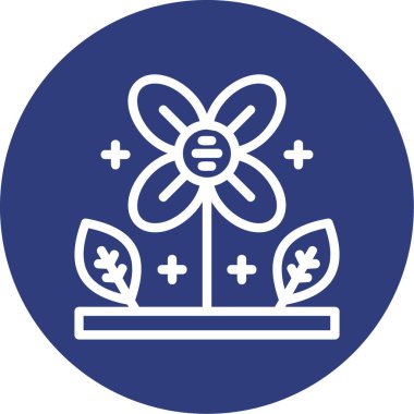 beautiful flower vector line icon