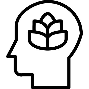 Beyin başı ana hat vektör simgesi