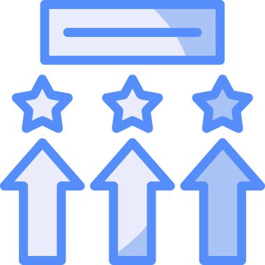 Geri bildirim derecelendirme müşteri simgesi doldurulmuş ana hatlar biçiminde