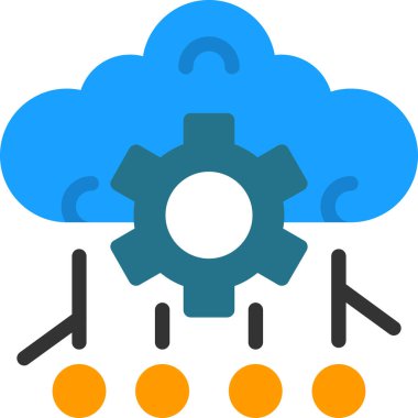 Bulut hesaplama veri simgesi - taslak biçimi