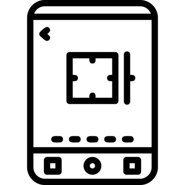 Cep telefonu simgesi, vektör illüstrasyonu