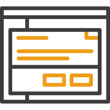 Web tasarımı ve geliştirme çizgisi vektör simgesi.