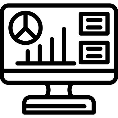 iş veri yönetimi simgesi ana hatlar biçiminde