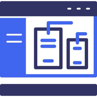 Web tasarım simgesi, vektör illüstrasyonu