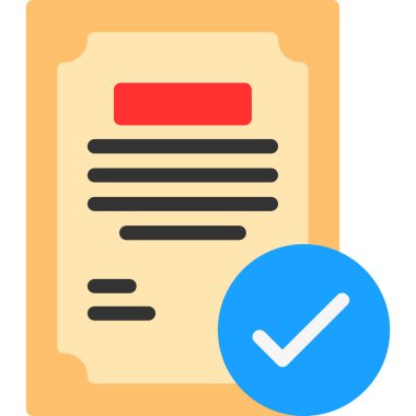 Belge. Web simgesi basit illüstrasyon