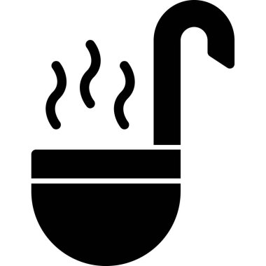 Sıcak kahve ikonu. Web için sıcak vektör simgelerinin basit gösterimi