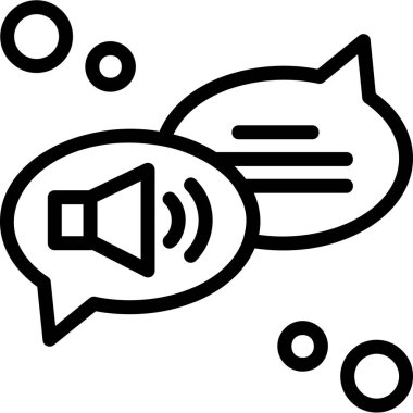 Konuşmacı. Web simgesi basit illüstrasyon