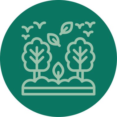 güzel bahçe kabartma vektör simgesi