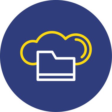 Bulut Hesaplama. Web simgesi basit illüstrasyon