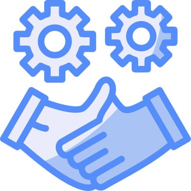 dişli el desteği simgesi - taslak biçimi