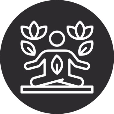 lotus. Web simgesi basit illüstrasyon