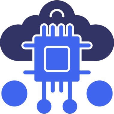 Bulut hesaplama simgesi vektör illüstrasyonu