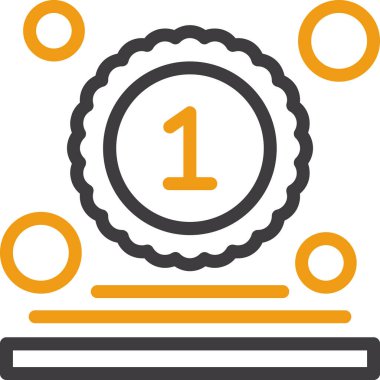 ödül madalya ikonu vektör illüstrasyonu