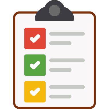 Kontrol listesi. Web simgesi basit illüstrasyon