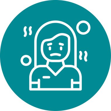 Bir kadın simgesinin vektör illüstrasyonu