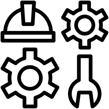 Mühendislik vector Icons set