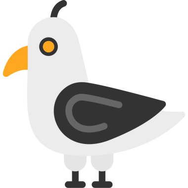 Hayvan kuş vahşi yaşam ikonu - taslak biçimi