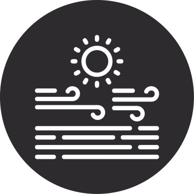 Bir güneş simgesinin vektör illüstrasyonu