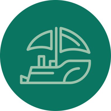 tekne ikonu vektör illüstrasyonu