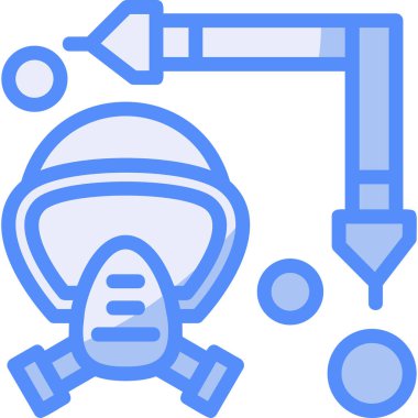 astronot simgesi, vektör illüstrasyonu beyaz arkaplanda izole edildi