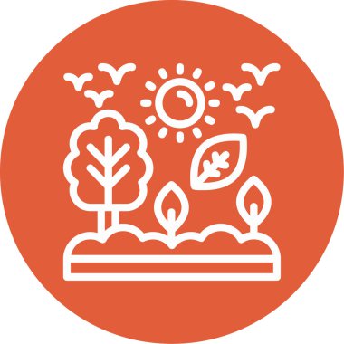 Bitki simgesinin vektör illüstrasyonu