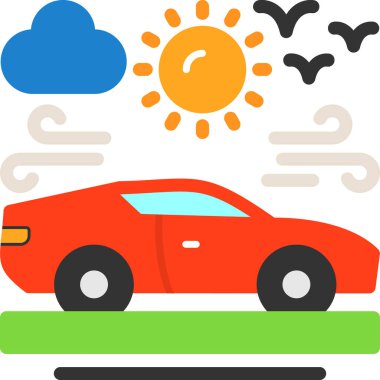 araba taşıma güneş simgesi