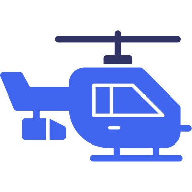 Helikopter. Web simgesi basit tasarım
