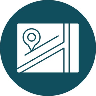 konum simgesi, vektör çizimi