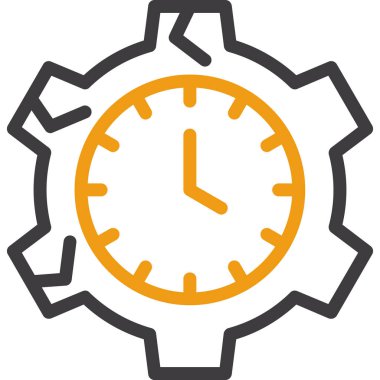 saat zaman simgesi vektör illüstrasyonu