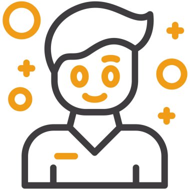 Gülümseyen bir adamın vektör çizimi