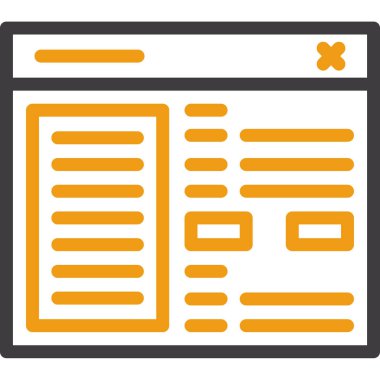 Tarayıcı. Web simgesi basit illüstrasyon